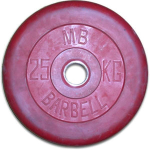 Диск обрезиненный "Стандарт", красный, 51 мм, 25 кг