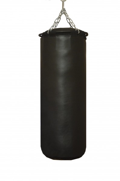Боксерский мешок  натуральная кожа 100 см диаметр 40 см 35 кг черный 