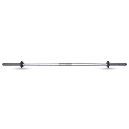 Гриф хромированный, длина - 1500 мм, замок - гайка Кетлера с резьбой 30 мм, нагрузка до 150 кг, вес 7,4 кг.