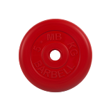 Диск обрезиненный "Стандарт", красный, 31 мм, 5 кг