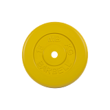 Диск обрезиненный "Стандарт", жёлтый, 31 мм, 15 кг
